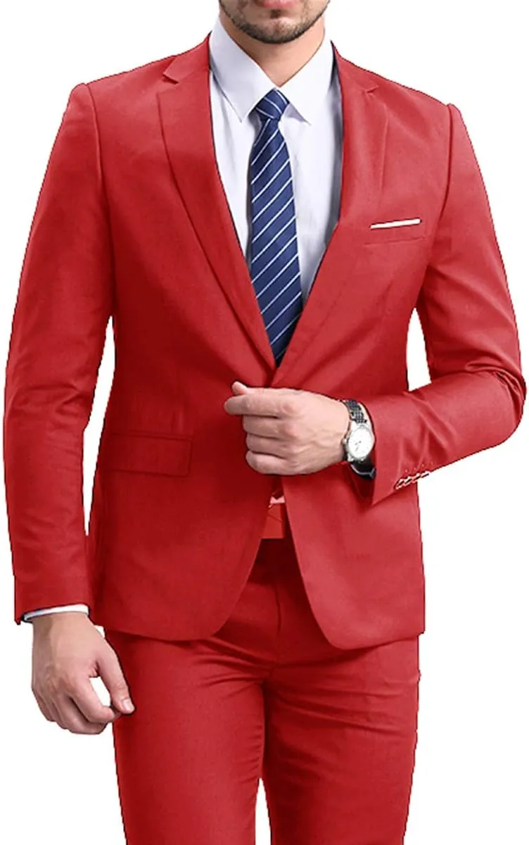 YFFUSHI Men' Slim Fit Casual Blazer One Button Lightweight Suit Jacket Business Party Sport Coat