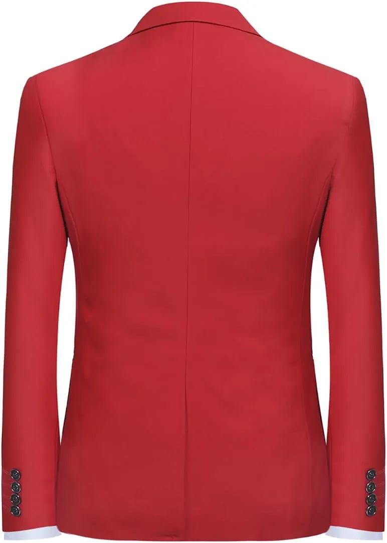 YFFUSHI Men' Slim Fit Casual Blazer One Button Lightweight Suit Jacket Business Party Sport Coat