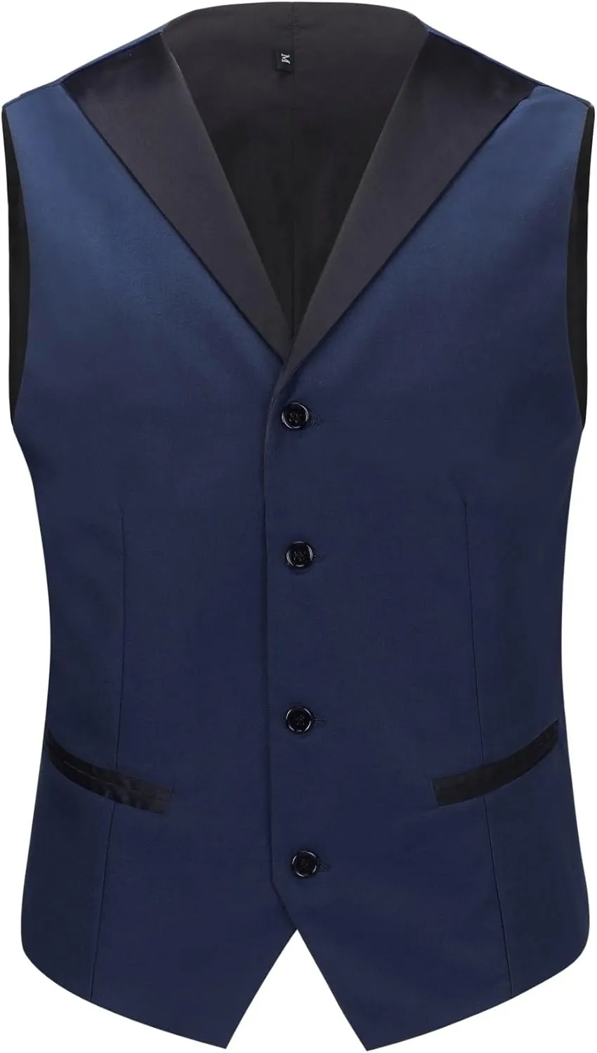 YFFUSHI Men's 3 Piece Suit Slim Fit Notched Lapel One Button Solid Jacket Vest Pants